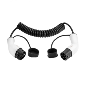 EV+ Charging Cable Type 2 to Type 2 Spiral 32A 3 Phase 5m EV+ | EV-SCG-T2-32-3P-W | EV+ Charging Cable Type 2 to Type 2 Spiral 32A 3 Phase | Output | A | 5 m - Image 1