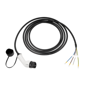 EV+ | EV-CBR-T2-32-3P-W | Charging Cable Type 2 3 phase OPEN END | Output | 32 A | 5 m - Image 1