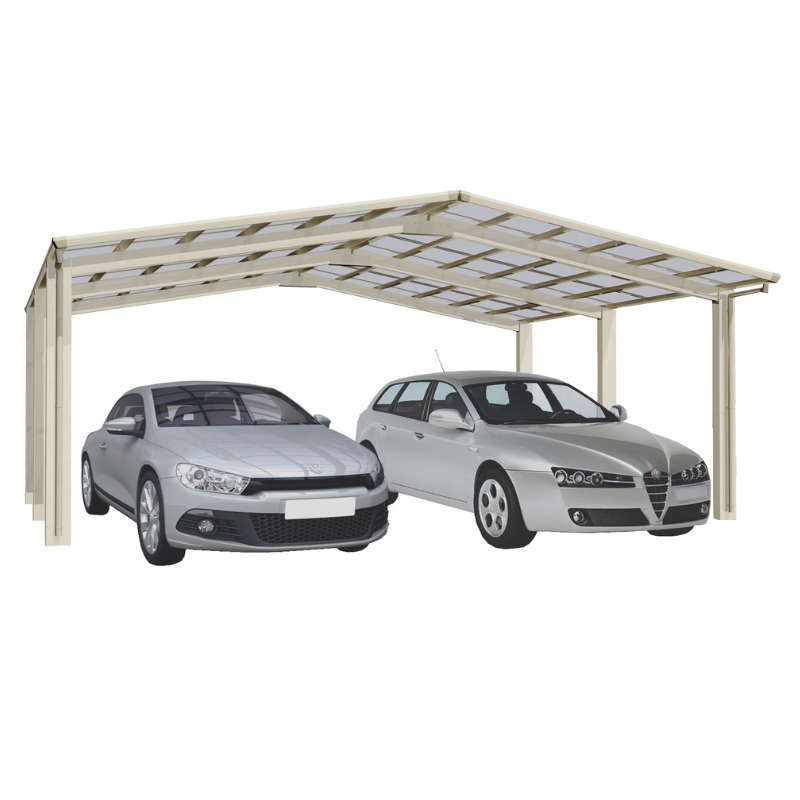 LINEA dvivietė aliuminė automobilių stoginė, M versija