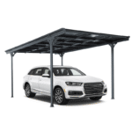 ECO automobilių stoginė, aliuminė, antrazino spalvos
