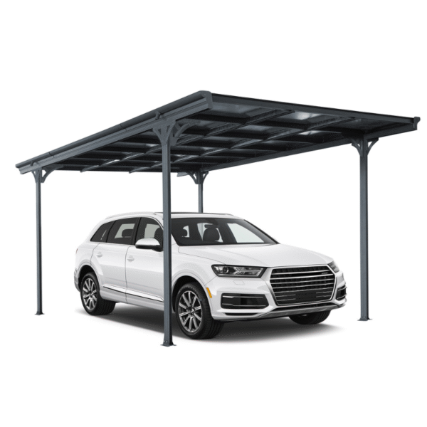 ECO automobilių stoginė, aliuminė, antrazino spalvos