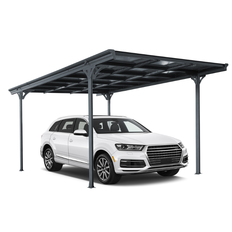 ECO automobilių stoginė, aliuminė, antrazino spalvos