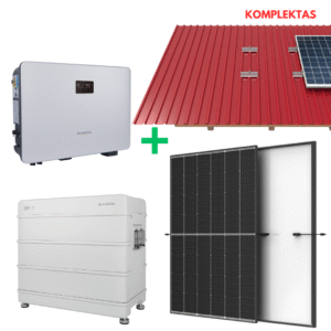5 kW saulės elektrinė ir 10 kWh kaupiklis