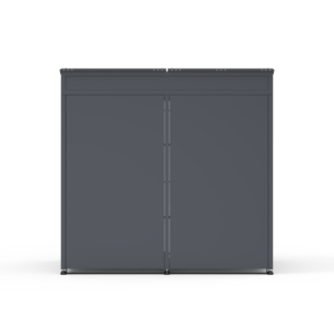 MIKKO dvivietė šiukšlių konteinerio pastogė, apvalintu dangčiu, pilka - Image 3