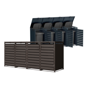 MIKKO keturvietė šiukšlių konteinerio pastogė - Image 1