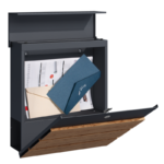 Pašto dėžutė MIKKO, pilka / medžio imitacija - Image 5