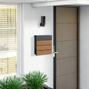 Pašto dėžutė MIKKO, pilka / medžio imitacija - Image 6