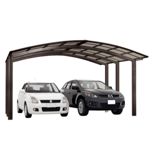 Portoforte dvivietė automobilių stoginė, M versija - matinė ruda