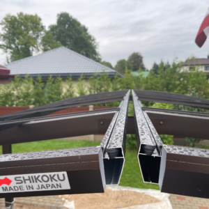 Portoforte dvivietė automobilių stoginė, M versija - matinė ruda - Image 3