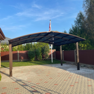 Portoforte dvivietė automobilių stoginė, M versija - matinė ruda - Image 2