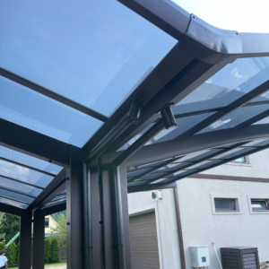 Portoforte dvivietė automobilių stoginė, Y versija - matinė ruda - Image 4