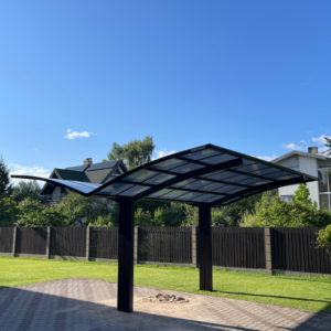 Portoforte dvivietė automobilių stoginė, Y versija - matinė ruda - Image 2