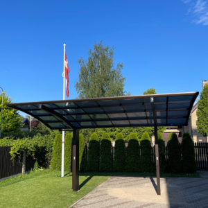 Portoforte dvivietė automobilių stoginė, Y versija - matinė ruda - Image 3