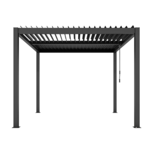 Ximax Shade aliuminė pergola su elektriniu lameliniu stogu ir LED apšvietimu, 3x3 m, tamsia pilka - Image 3