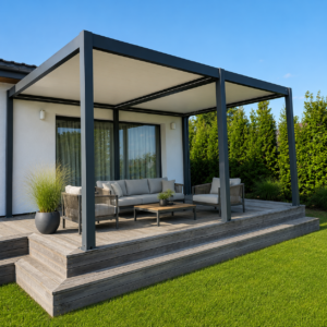 Jardis Nova pergola su elektriniu lamelių stogu, LED apšvietimu, 4 x 6 m - Image 1